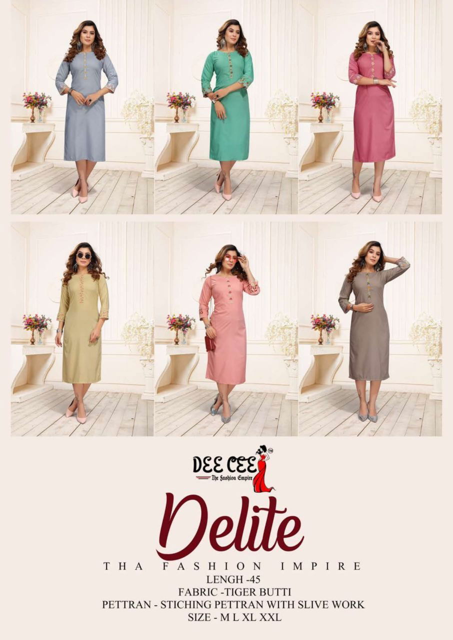 Deecee Delite Regular Wear Fancy Designer Kurti Collection
